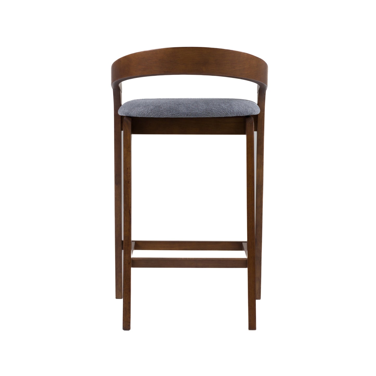 Modrest Vougler Modern Grey Fabric Walnut Counter Chair