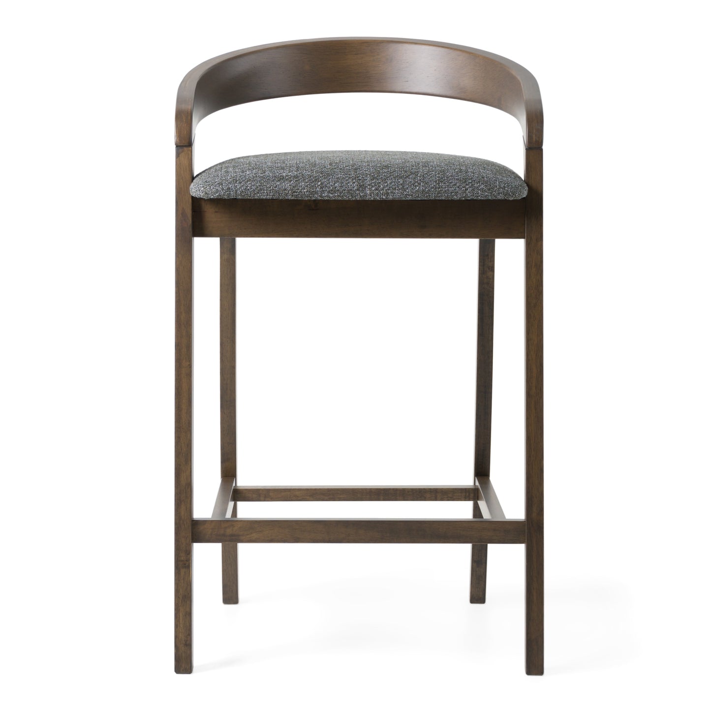 Modrest Vougler Modern Grey Fabric Wenge Counter Chair