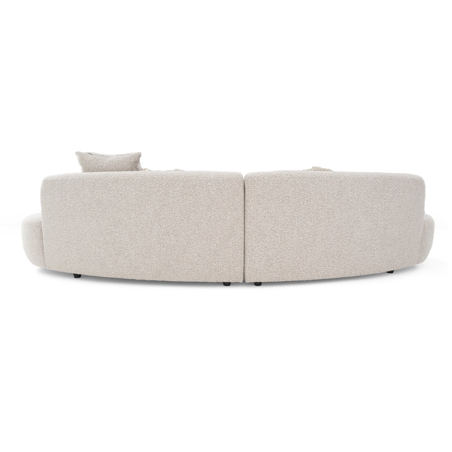 Divani Casa Weldon Modern Grey Fabric Curved Sectional