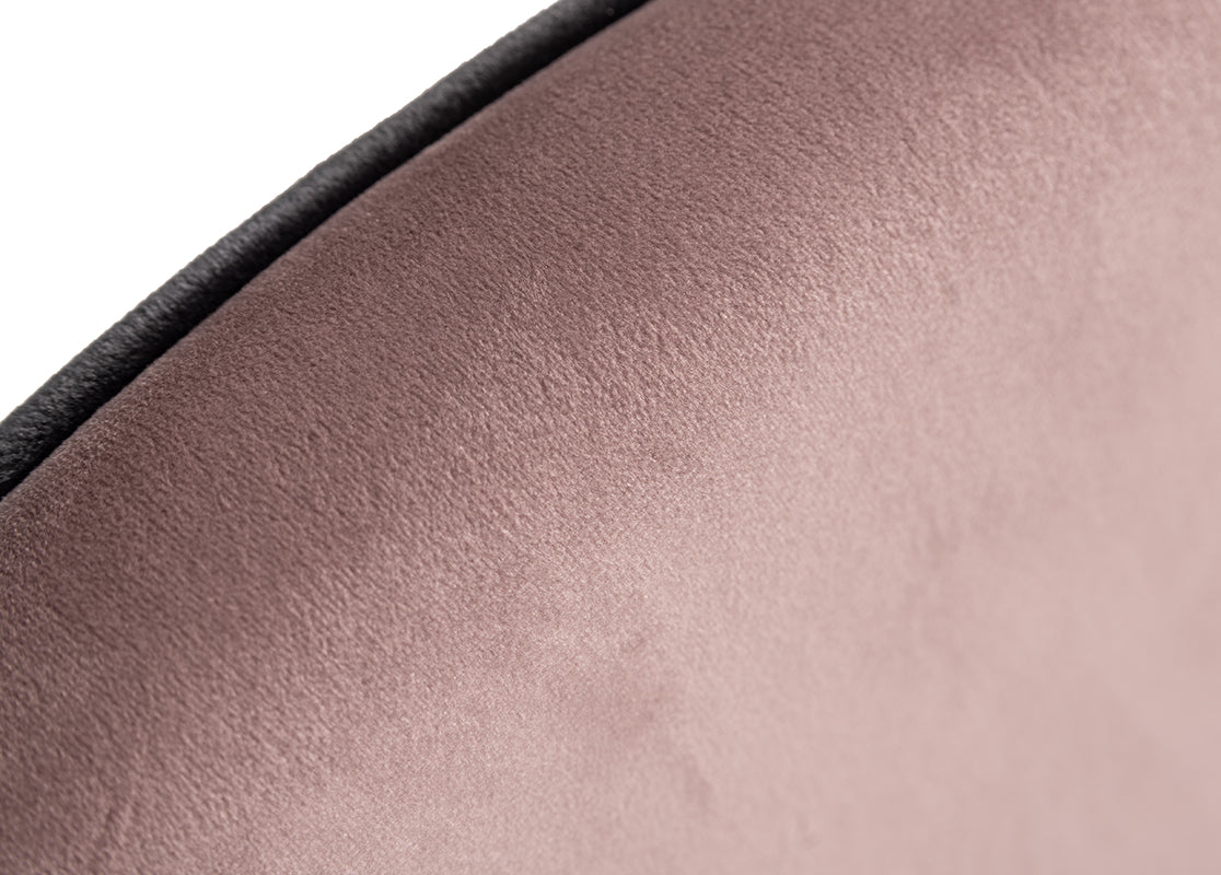 Modrest Wendy Modern Pink Velvet and Rosegold Dining Chair