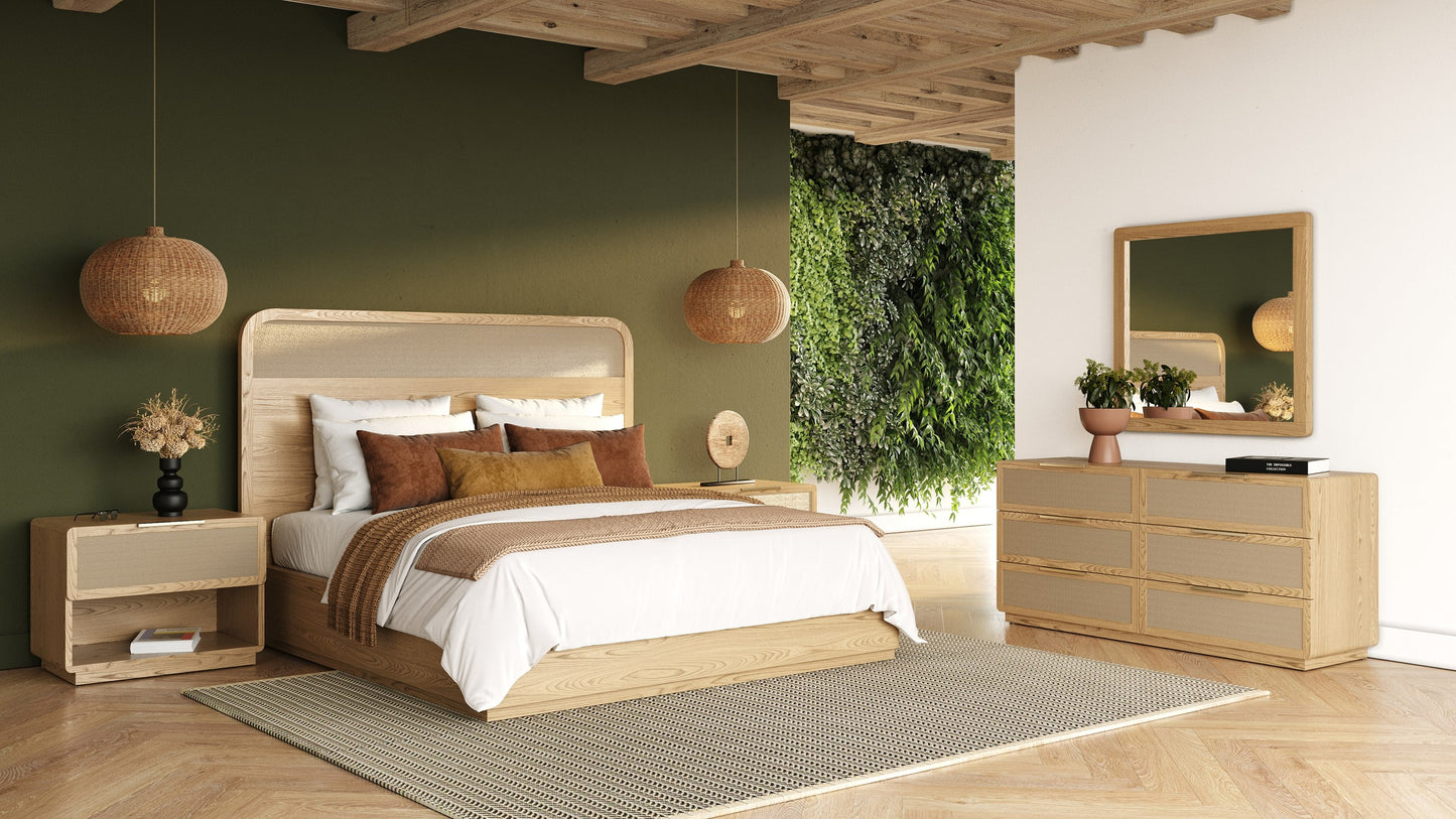 Modrest Gavin Modern Natural Ash Rattan Dresser
