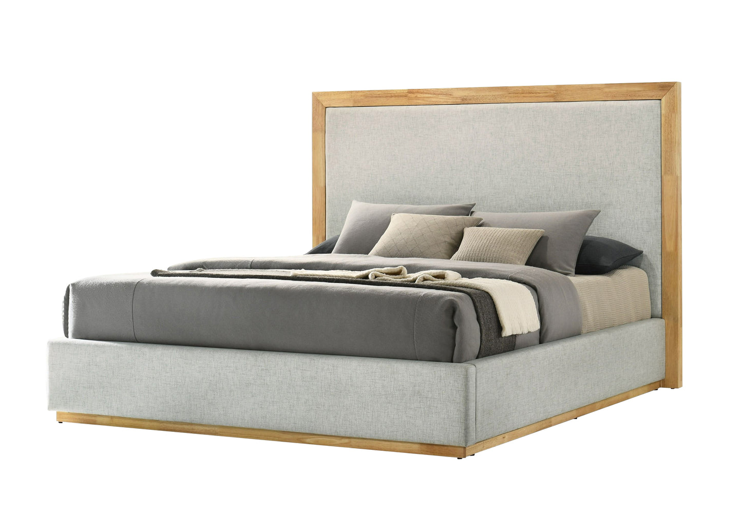 Nova Domus Santa Barbara Modern Grey Fabric Natural Bed