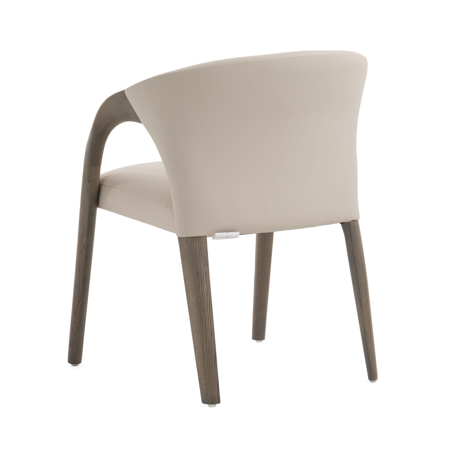 Modrest Wynetta Mid-Century Modern Grey Vegan Leather Grey Ash Dining Chair