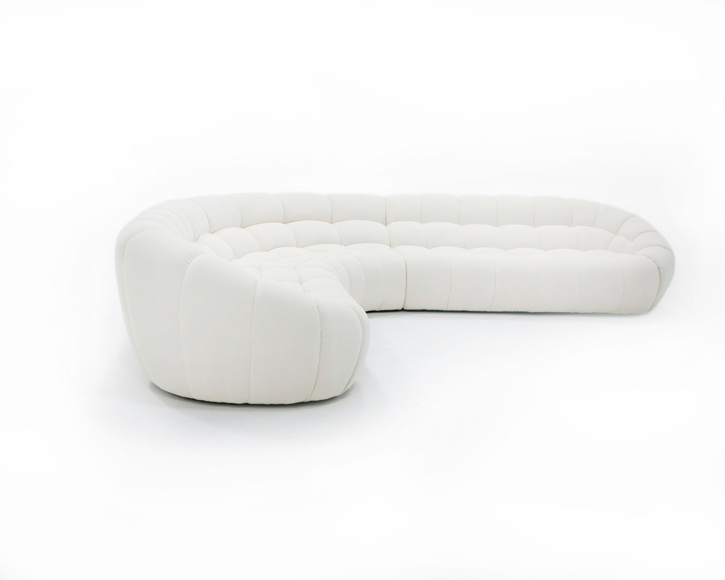Divani Casa Yolonda Off-White Fabric Sectional Sofa