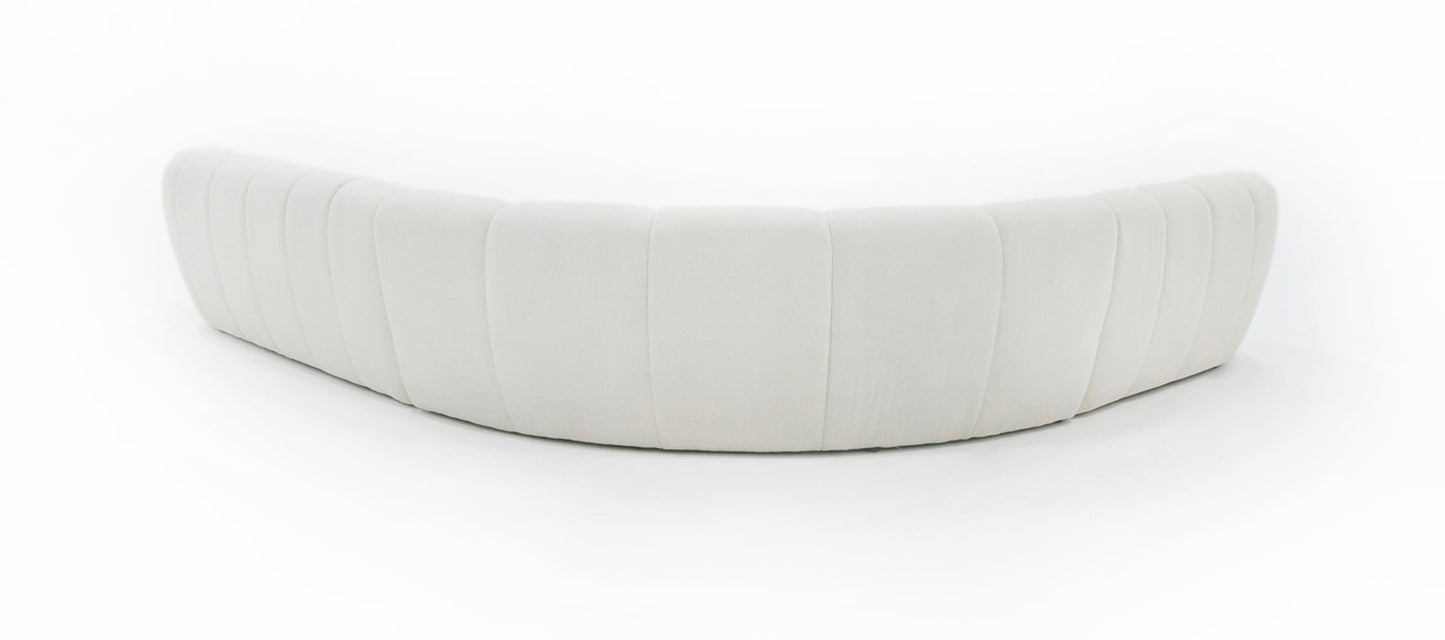 Divani Casa Yolonda Off-White Fabric Sectional Sofa