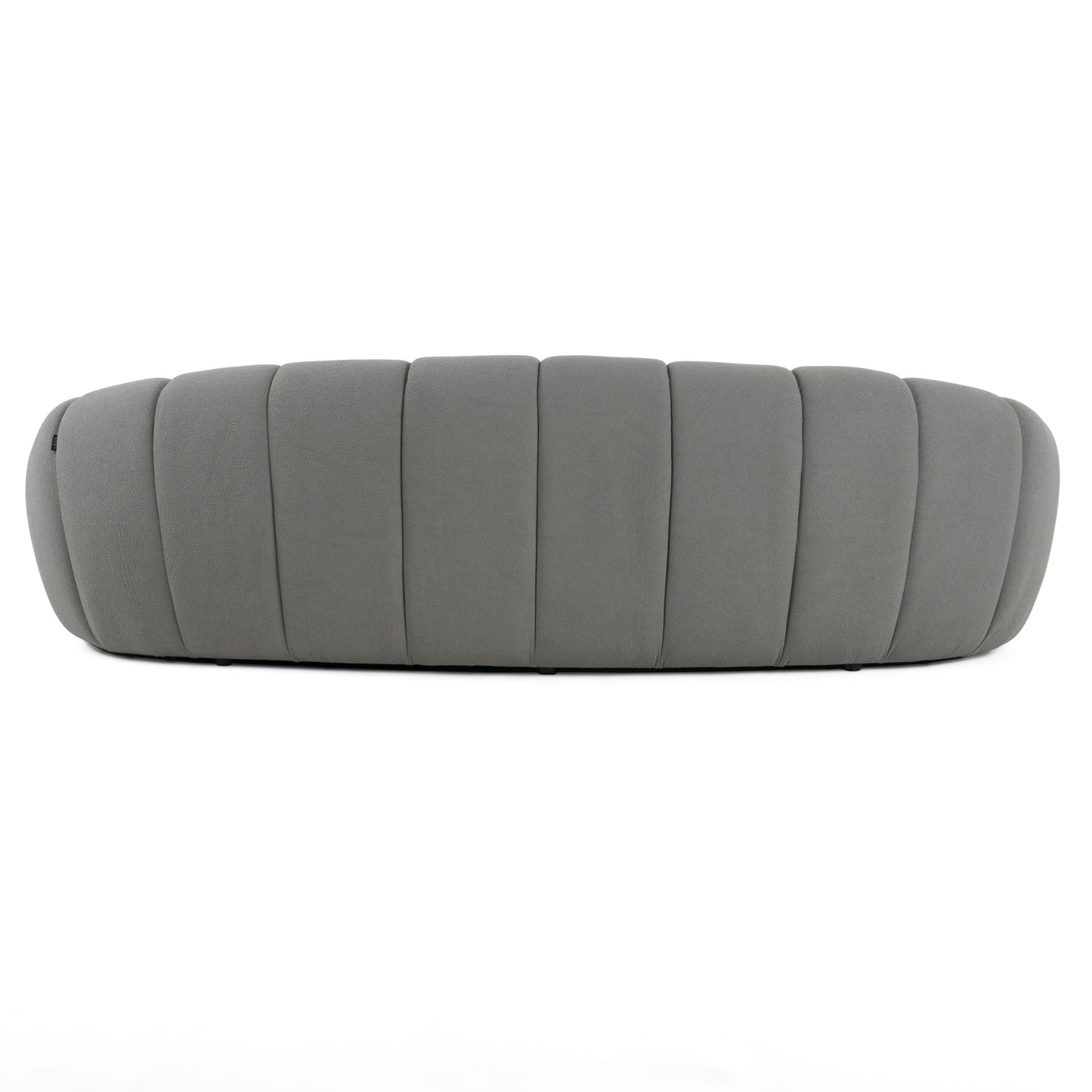 Divani Casa Yolonda Modern Curved Light Grey Fabric Sofa