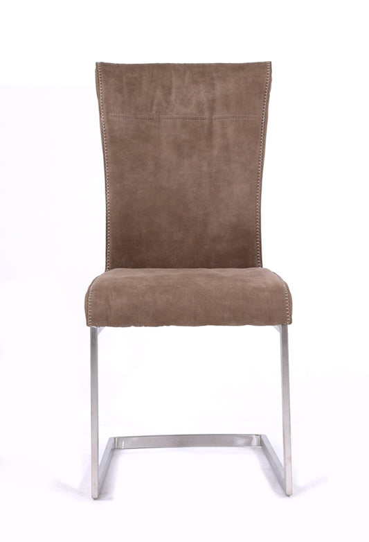 Zane Modern Brown Fabric Dining Chair