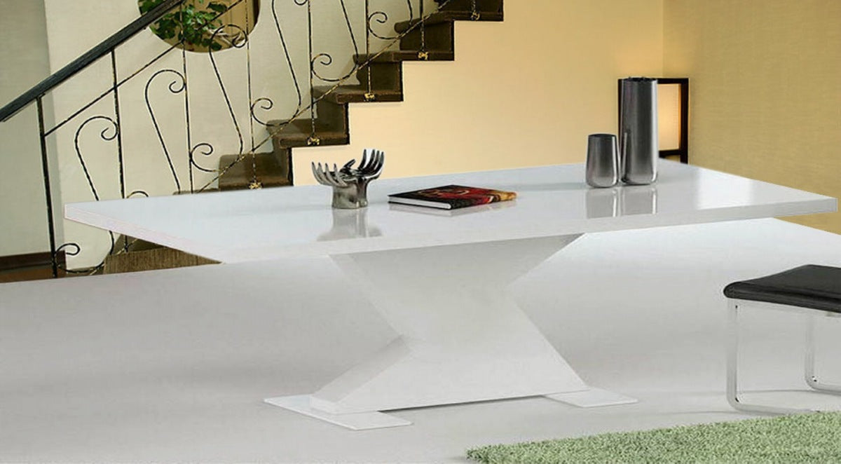 Modrest Bono "T" Modern White Extendable Dining Table
