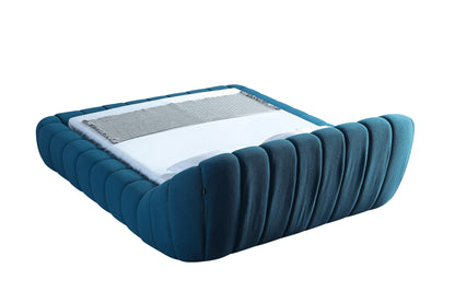 Divani Casa Yolonda Modern Dark Teal Fabric Bed