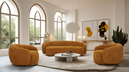 Divani Casa Andrew Modern Orange Fabric Sofa