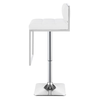 Alameda Adjustable Bar Stool White and Chrome