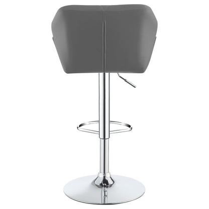 Berrington Upholstered Adjustable Bar Stool Grey (Set of 2)