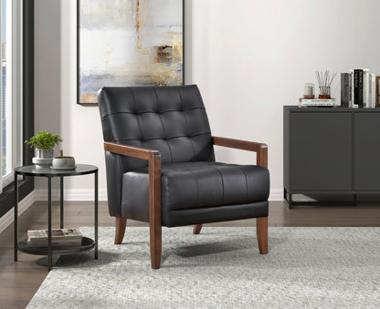 Homelegance Crafton Accent Chair in Black Upholstery 1010BLK-1