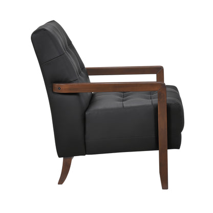 Homelegance Crafton Accent Chair in Black Upholstery 1010BLK-1