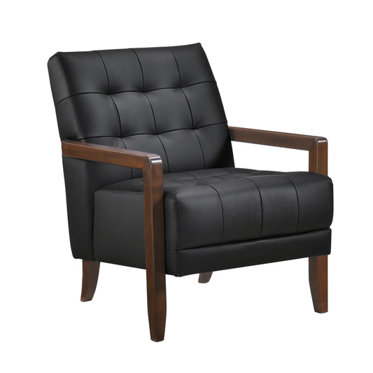 Homelegance Crafton Accent Chair in Black Upholstery 1010BLK-1