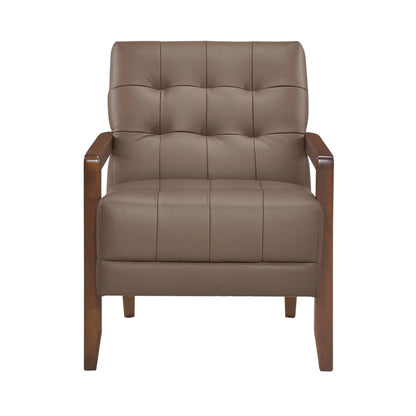 Homelegance Crafton Accent Chair in Rich Brown Upholstery 1010BRW-1