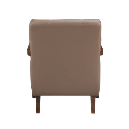 Homelegance Crafton Accent Chair in Rich Brown Upholstery 1010BRW-1