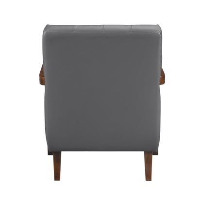 Homelegance Crafton Accent Chair in Gray Fabric with Stylish Design 1010DGY-1