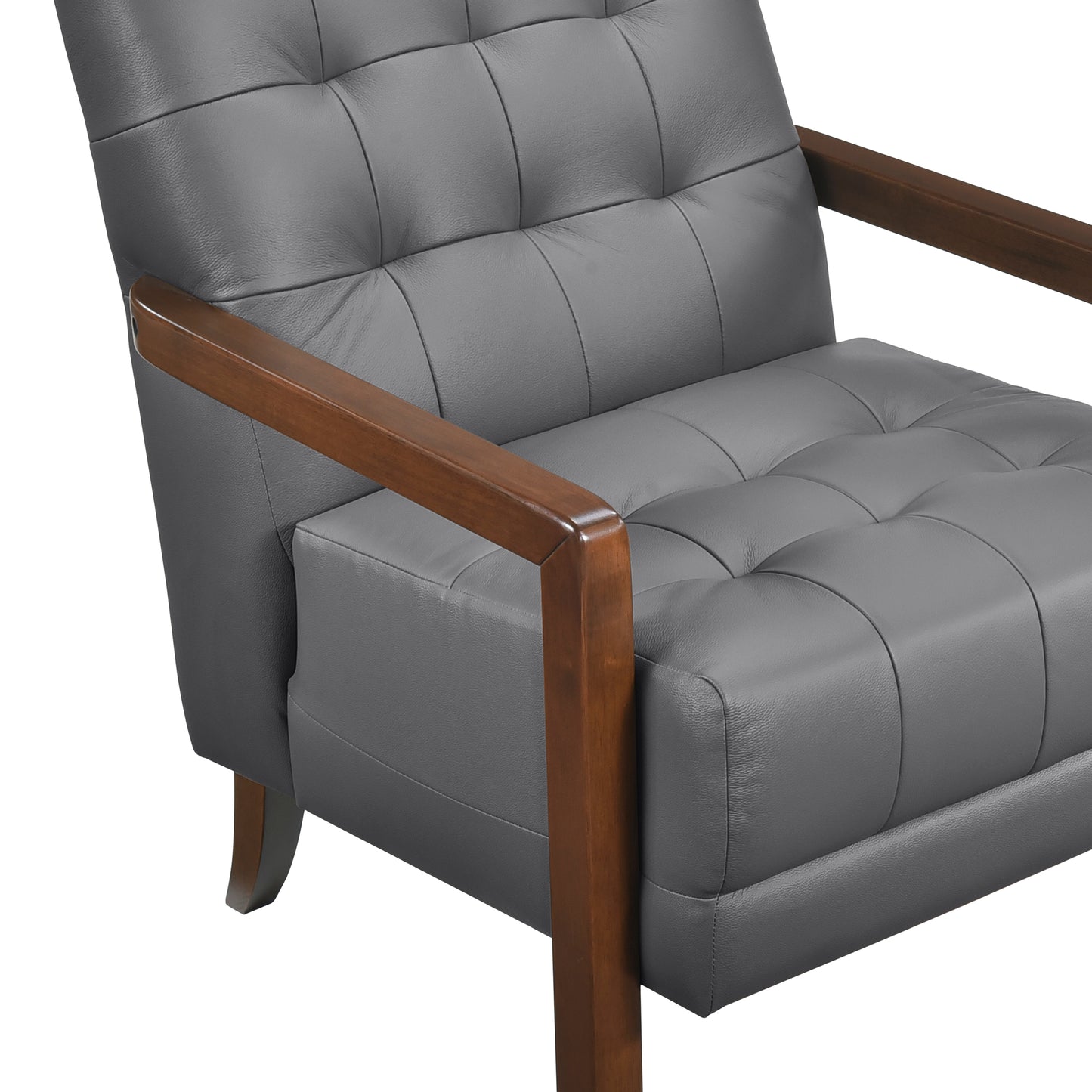 Homelegance Crafton Accent Chair in Gray Fabric with Stylish Design 1010DGY-1
