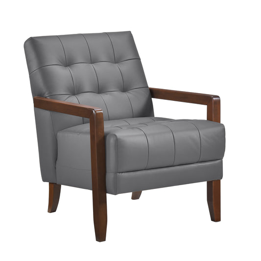 Homelegance Crafton Accent Chair in Gray Fabric with Stylish Design 1010DGY-1