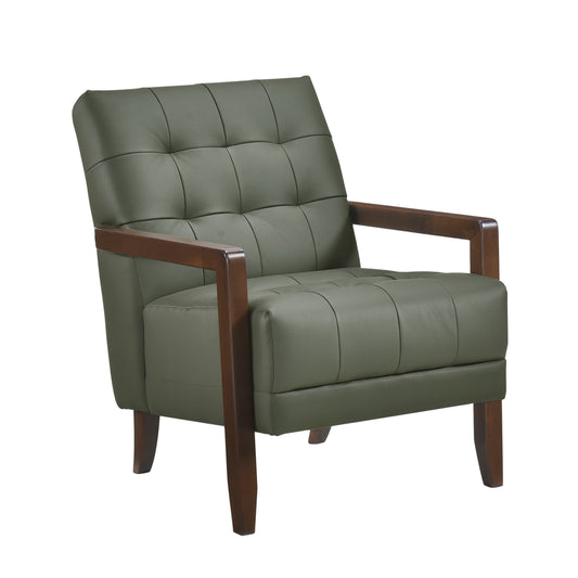 Homelegance Crafton Accent Chair in Green Velvet Upholstery 1010GRN-1