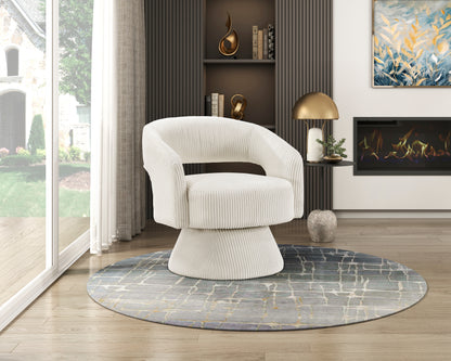 Homelegance Accent Chair Swivel Chair in Beige Corduroy 1013BEG-1