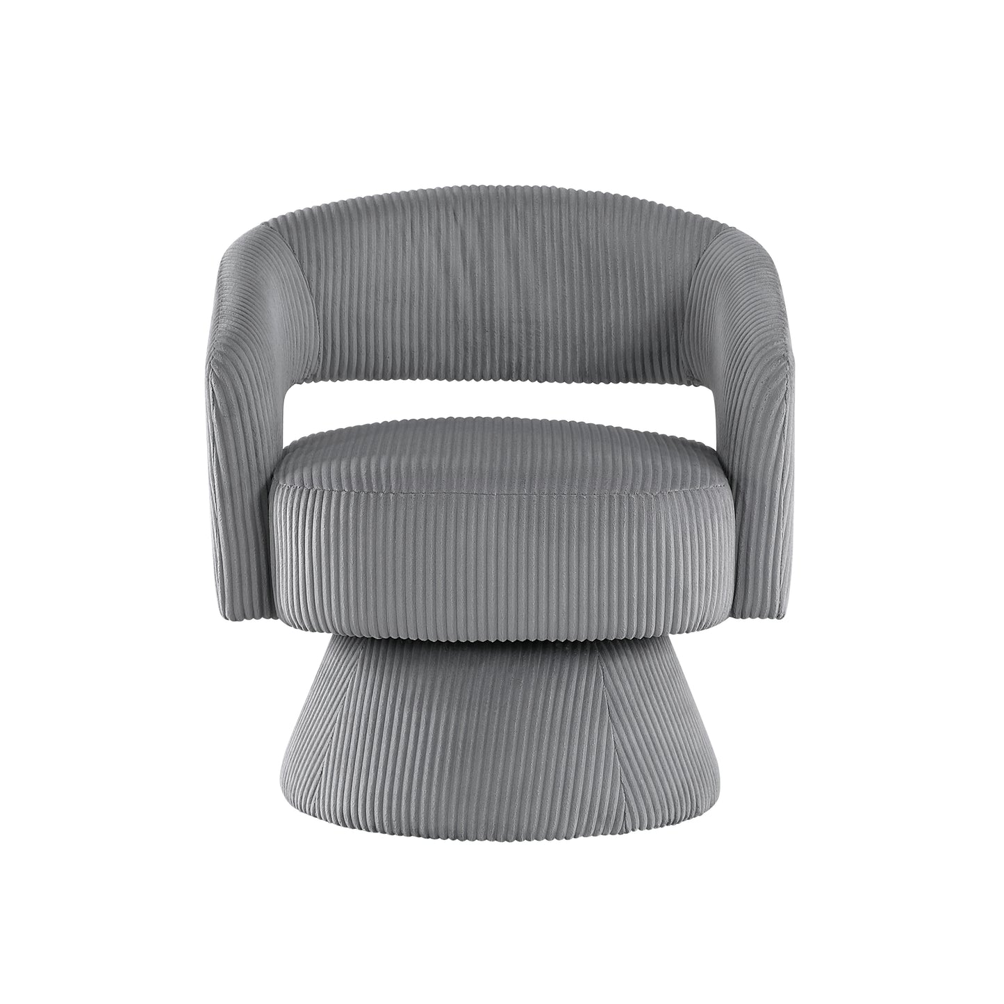 Homelegance Accent Chair Swivel Chair Dark Gray Corduroy Upholstery 1013DGY-1