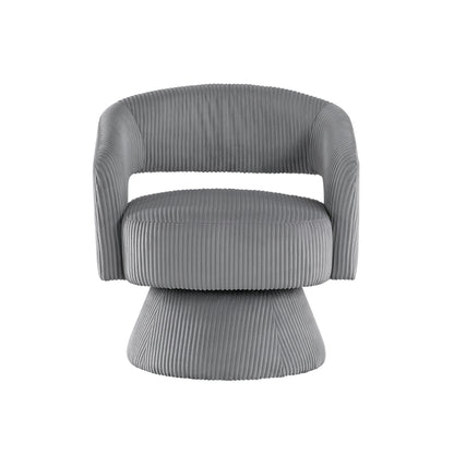 Homelegance Accent Chair Swivel Chair Dark Gray Corduroy Upholstery 1013DGY-1