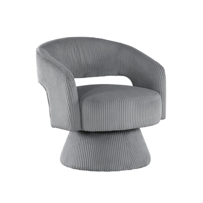 Homelegance Accent Chair Swivel Chair Dark Gray Corduroy Upholstery 1013DGY-1