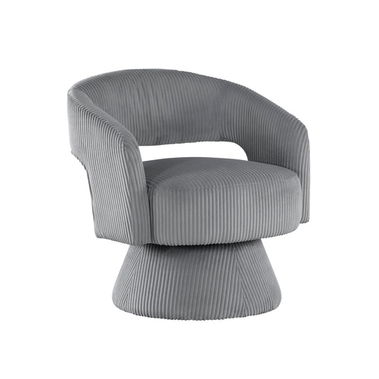 Homelegance Accent Chair Swivel Chair Dark Gray Corduroy Upholstery 1013DGY-1