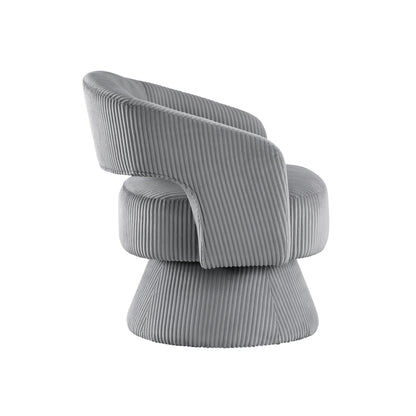 Homelegance Accent Chair Swivel Chair Dark Gray Corduroy Upholstery 1013DGY-1