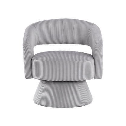 Homelegance Accent Chair Swivel Chair Gray Corduroy Upholstery 1013GRY-1