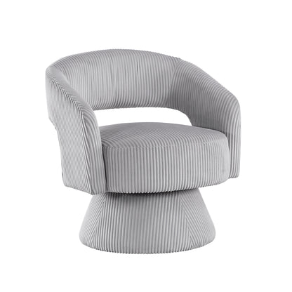 Homelegance Accent Chair Swivel Chair Gray Corduroy Upholstery 1013GRY-1