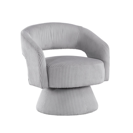 Homelegance Accent Chair Swivel Chair Gray Corduroy Upholstery 1013GRY-1