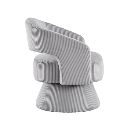 Homelegance Accent Chair Swivel Chair Gray Corduroy Upholstery 1013GRY-1
