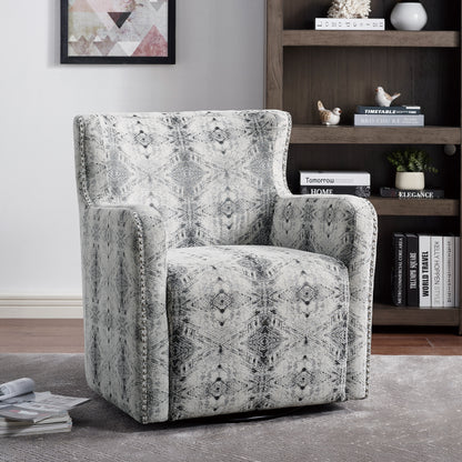 Homelegance Lonita Swivel Accent Chair Multi-color Chenille Upholstery 1025F1S