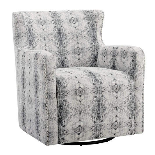 Homelegance Lonita Swivel Accent Chair Multi-color Chenille Upholstery 1025F1S