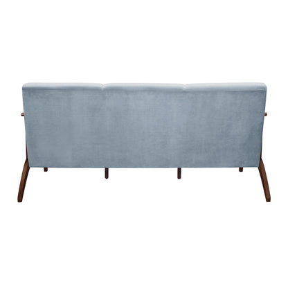 Homelegance Carlson Sectional Sofa in Blue-Gray Velvet 1032BGY-3