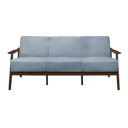 Homelegance Carlson Sectional Sofa in Blue-Gray Velvet 1032BGY-3