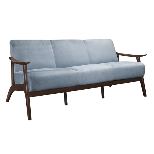Homelegance Carlson Sectional Sofa in Blue-Gray Velvet 1032BGY-3