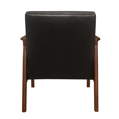 Homelegance Alby Accent Chair Dark Brown Faux Leather 1050DB-1