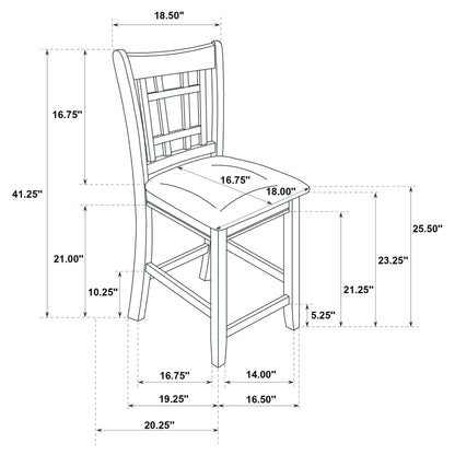 Lavon Wood Counter Chair Tan and Espresso (Set of 2)