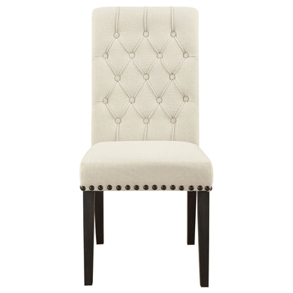 Alana Fabric Upholstered Dining Side Chair Beige (Set of 2)