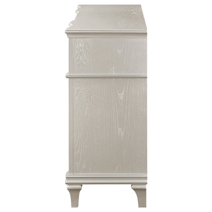 Evangeline 4-drawer Sideboard Buffet Cabinet Silver Oak