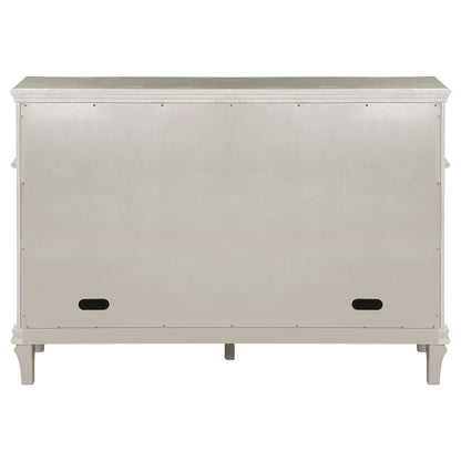 Evangeline 4-drawer Sideboard Buffet Cabinet Silver Oak