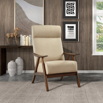 Homelegance Kalmar Accent Chair in Light Brown Textured Fabric 1077BR-1