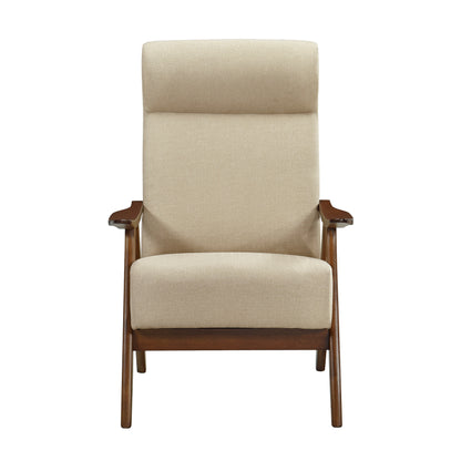 Homelegance Kalmar Accent Chair in Light Brown Textured Fabric 1077BR-1