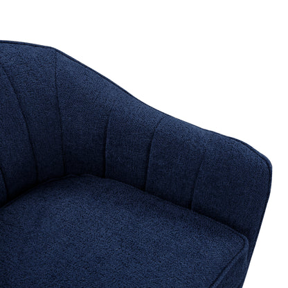Homelegance Cutler Accent Chair in Textured Blue Fabric with Solid Wood Legs 1081BU-1