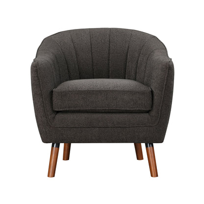 Homelegance Cutler Accent Chair in Charcoal Textured Fabric 1081CC-1