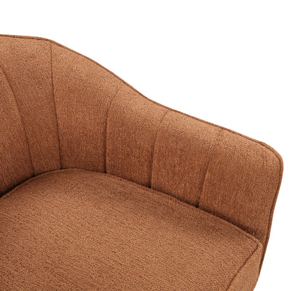 Homelegance Cutler Accent Chair in Rust Textured Fabric with Solid Wood Legs 1081RU-1